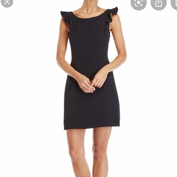 Club Monaco Dresses & Skirts - $198 NWT Sz 12 Club Monaco Ruffled Dark Navy Dress